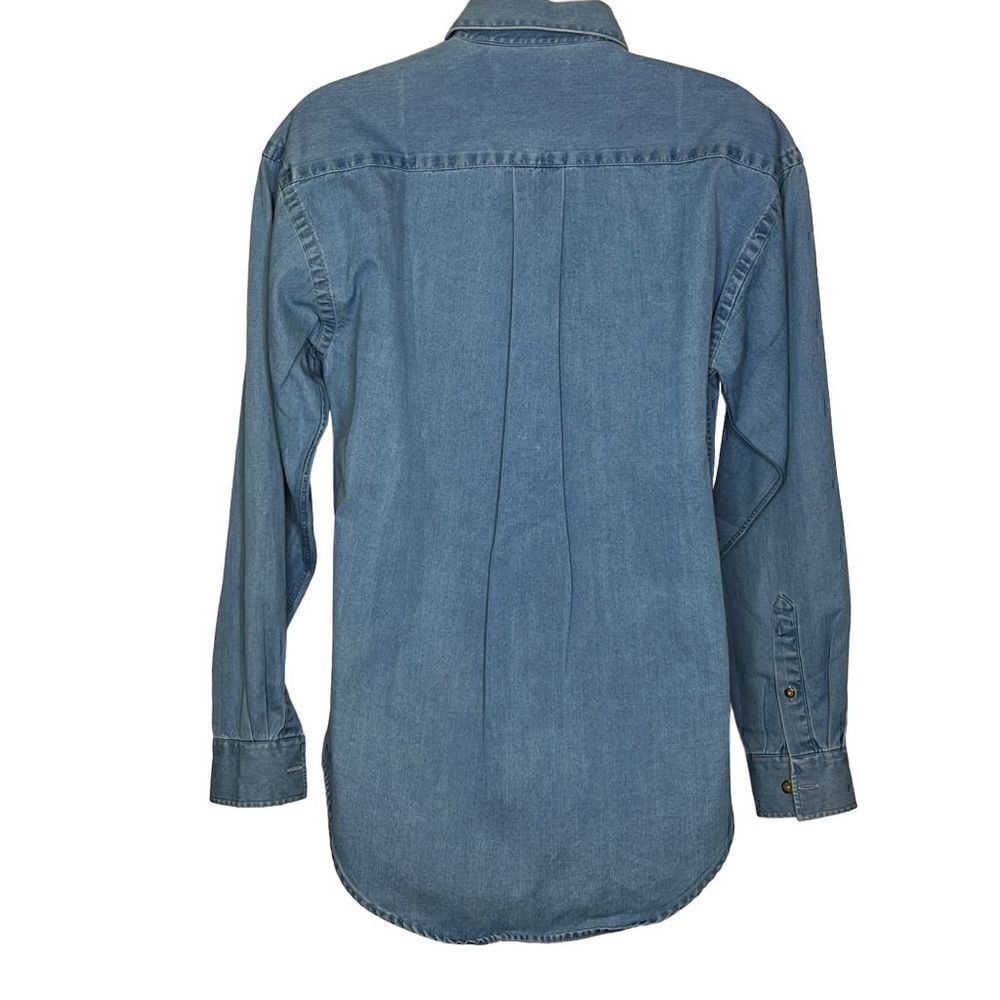 Rutgers Embroidered Chambray Button Down Small NWOT‎ - Picture 3 of 6